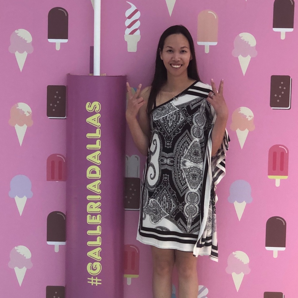 Earthbound black/white intricate pattern dress